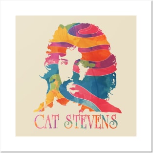 cat stevens psychedelic graphic Posters and Art